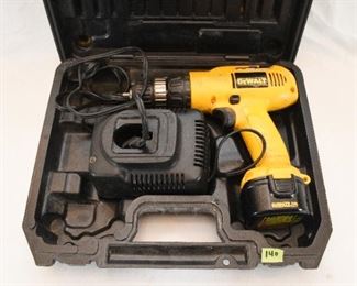 Lot #140 - Dewalt Drill with Charger and Case 