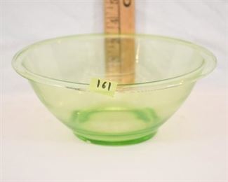 Lot #161 - Vaseline Glass Bowl 