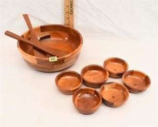 Lot #162 Wooden Salad Serving Set
