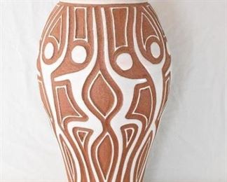 Lot #163 - Large Signed Pottery Vase