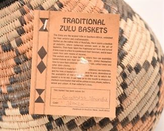 Lot #166 - Traditional Zulu Basket