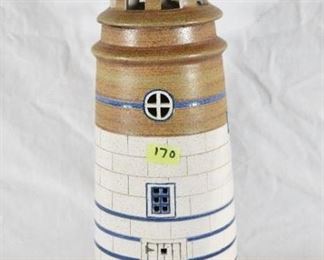 Lot #170 - Pottery Lighthouse