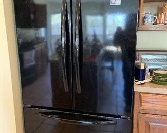 Kitchen Aid black French door fridge