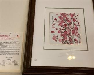 beautiful cherry blossom art with paperwork