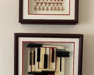 original art with piano pieces, one of a kind!