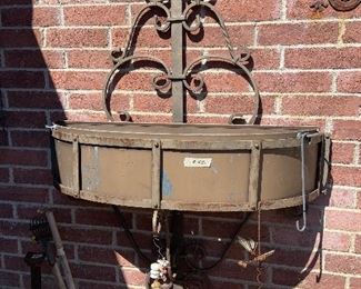 very cool, unusual travertine style patio art