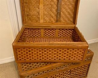 matching rattan trunks