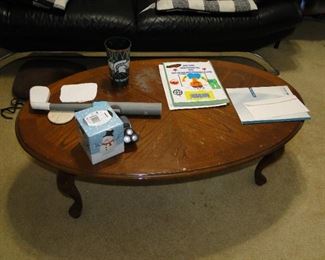 Oval coffee table, perfect as is, or if looking for a project piece, we have that too