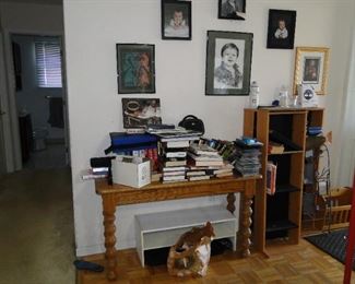 We have plenty of very nice hard cover and soft cover books to choose from, nice quality pieces of wooden furniture too