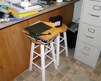 Counter height bar stools, smaller paper shredder