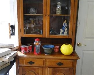 The hutch is being used for display, but is also for sale