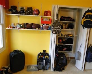 Lots and lots and lots of sporting equipment, and a few surprises that we are not mentioning