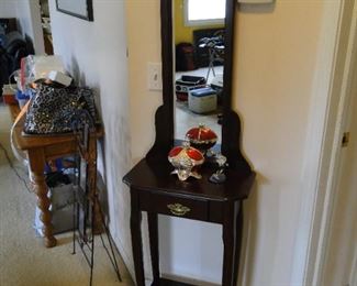 Large tall mirror with stand