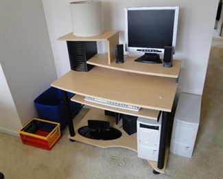 Computer desk and all the fixings