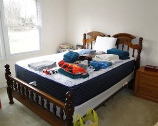 The bed may hold towels, but it is also for sale