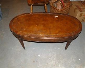 Large oval vintage coffee table