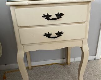 End table/nightstand with glass top