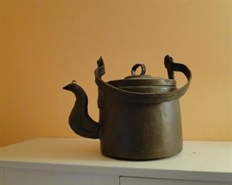 Vintage metal tea kettle