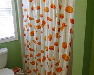 Floral shower curtain