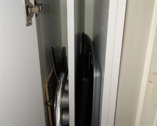 Muffin tins, and cookie sheets, along with baking pans too