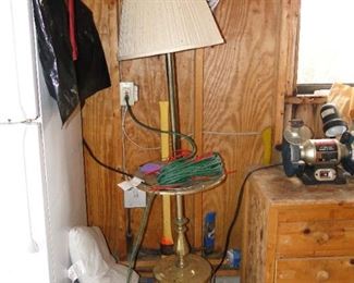 Project lamp, extension cords, and other fun items just waiting to be found in the garage