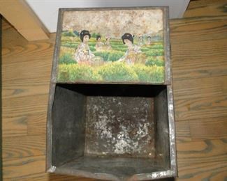 Vintage Asian inspired tea storage container