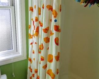 Floral shower curtain