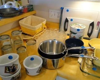 Cutting boards, pots and pans