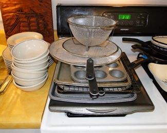 Muffin tins, and cookie sheets, only $1 each