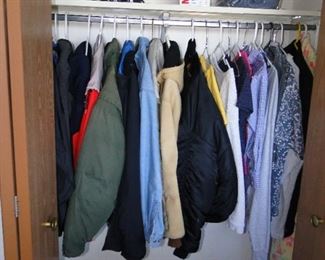 Lots of outerwear are all in perfect condition