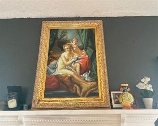 Large framed artwork by C. B. Mitchell 