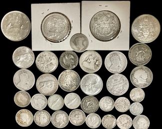 Silver Coins Lot Foreign 