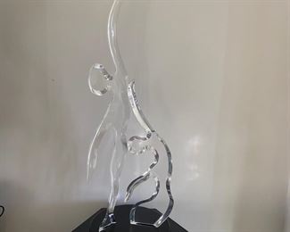 Acrylic sculpture signed Van Teal