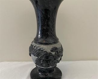 Carved stone vase