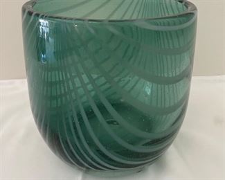 Art glass vase, signed