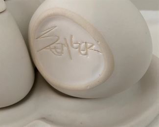 Peter Saenger art ceramic creamer & sugar