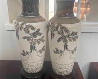 Tall ceramic vases