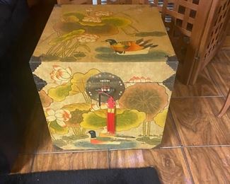 Lacquered chest/end table