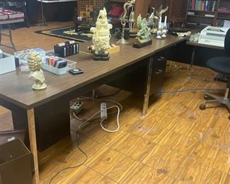 Vintage metal desks, credenzas, tables