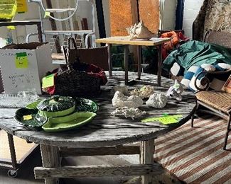 wood patio table