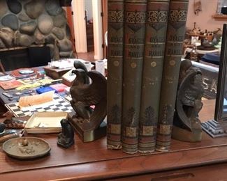 antique books & bookends