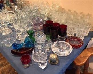 ruby glass, chunky glass, crystal