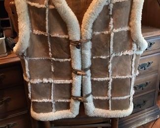 shearling vest