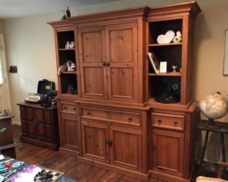 pine entertainment cabinet