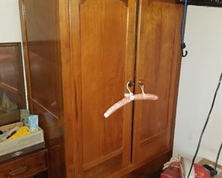 Hardwood Wardrobe, 2 Sewing Machines