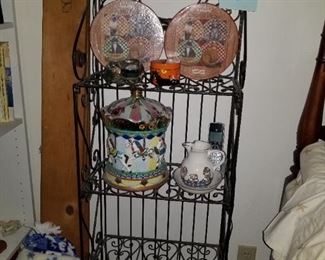 Wrought Metal Rack, Carousel Cookie Jar, Pitcher