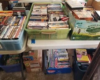 Lots of Videos, VHS, DVDs and Blue Rays