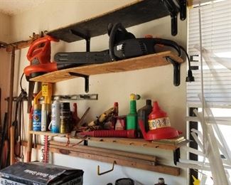 Leaf Blower, Chainsaw, Tools