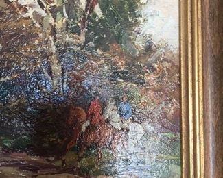 Sorry for the glare as we attempt to show two riders on horseback. 