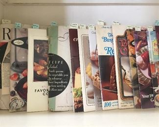 Older booklets add vintage flair to a shelf or cabinet. 